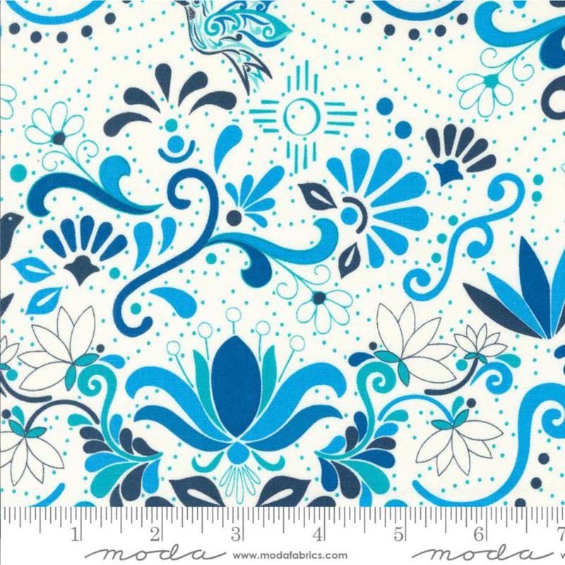 Land of Enchantment ~ Talavera Florals ~ Hacienda Blue 45030 32