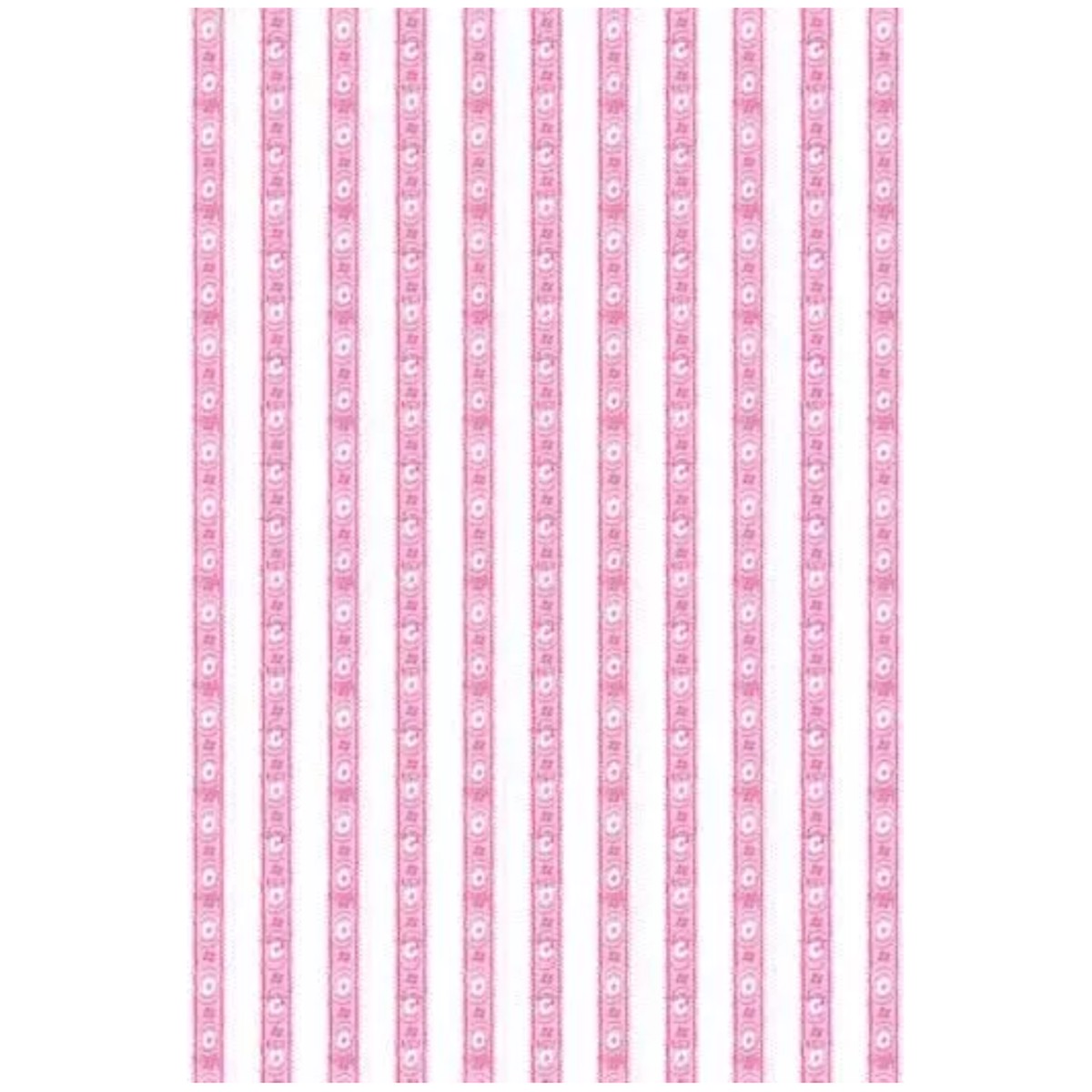 Sajou Oilcloth Fabric | Pink and White Stripes