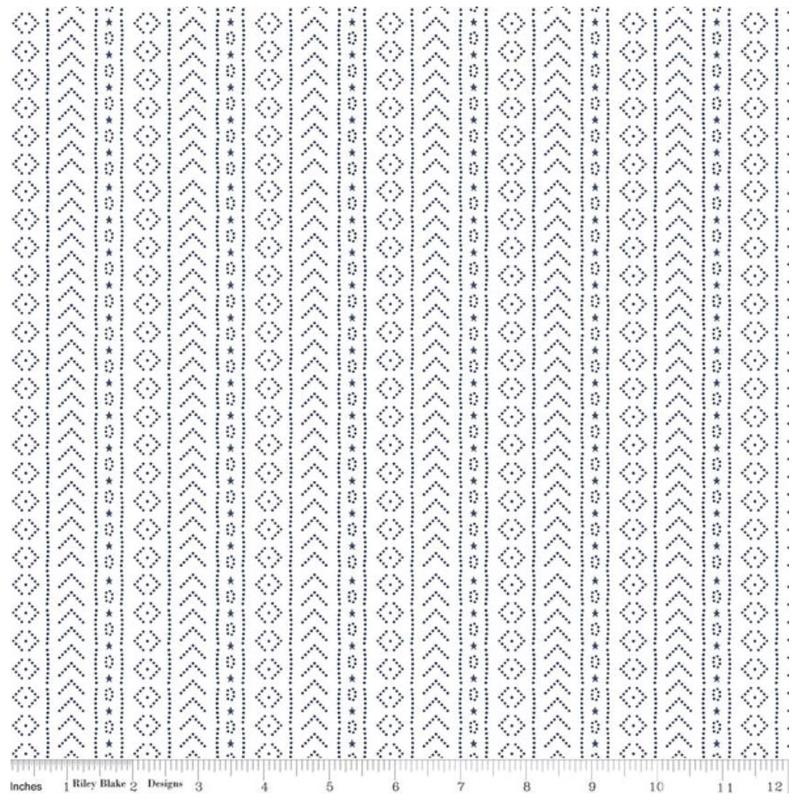 American Beauty ~ Stripe C14447 White