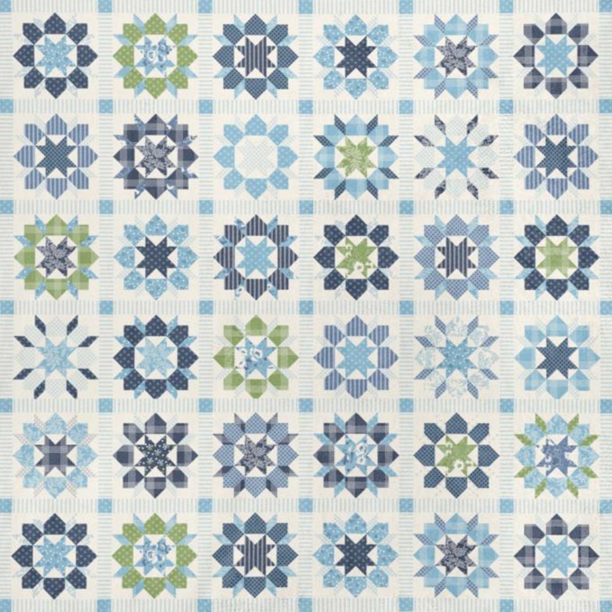 Nantucket Summer Quilt Cuddle ~ Swoon Cheater ~ 55268 11QC Multi