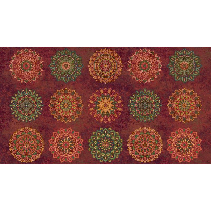 Stonehenge Marrakech ~ 4 yds 26" ~ Mandala Blocks Red Multi DP26817 24