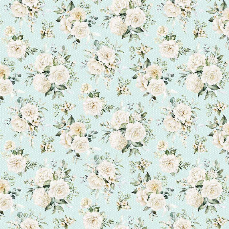 White Wedding ~ Floral ~ 28382 62 Seafoam