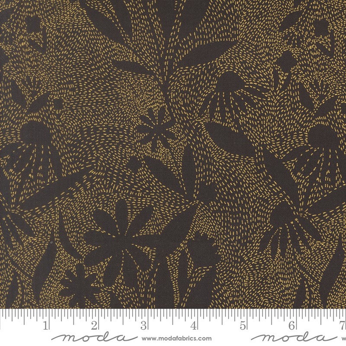Ladybug Whimsy - Outlines METALLIC in Midnight - Gingiber - Moda (Pre-order: Oct 2026)