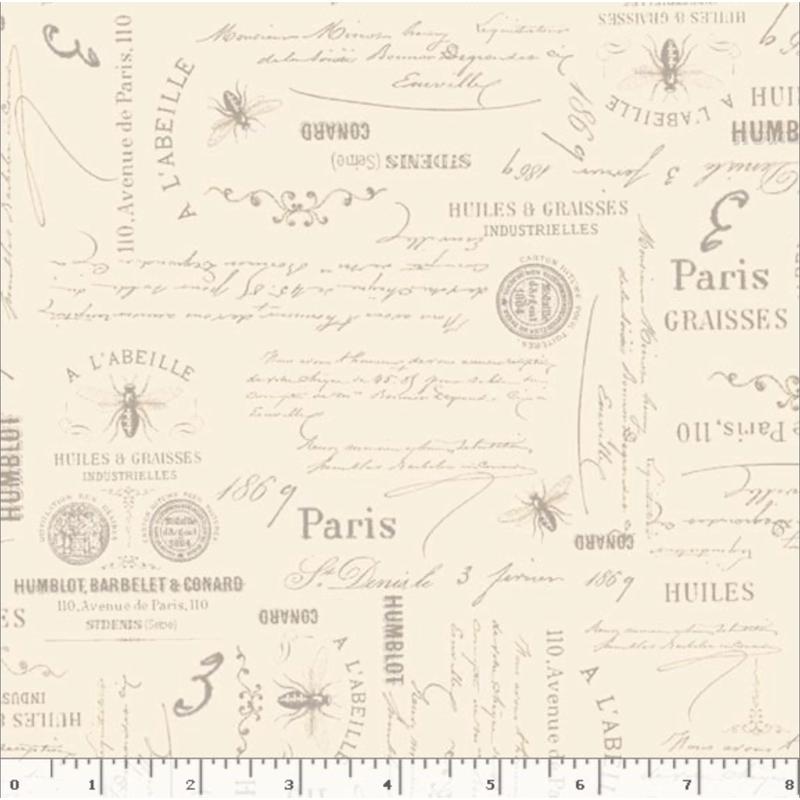 Summer House ~ Bee Script Wide Back ~ QB521322D-CREAM