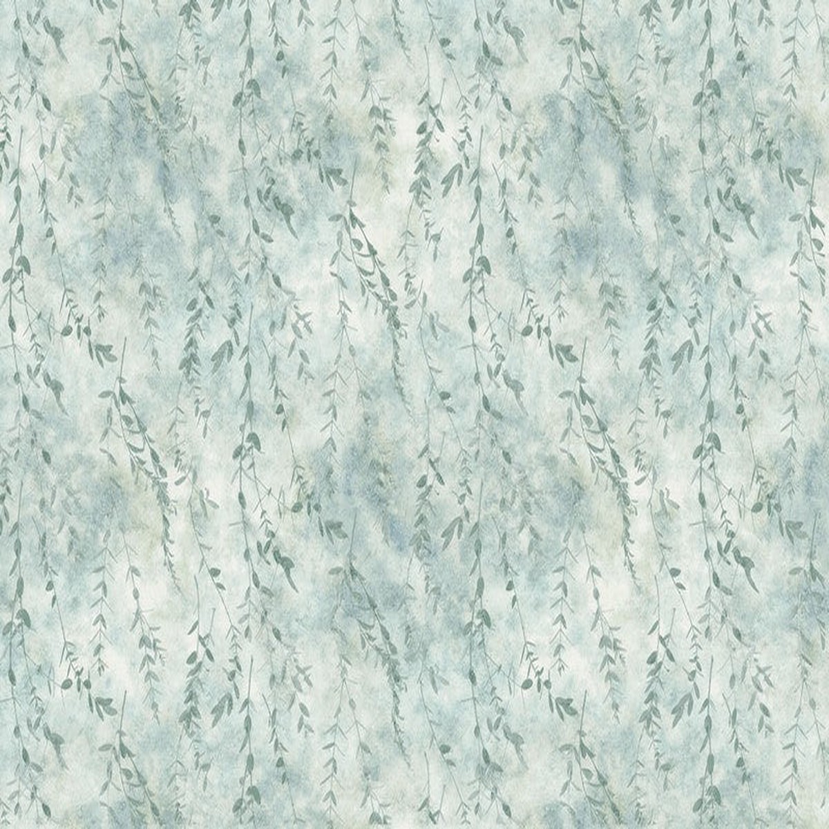 Evening Song - Trailing Leaves in Light Blue - Linda Ludovico - Northcott (Pre-order: Jan 2027)