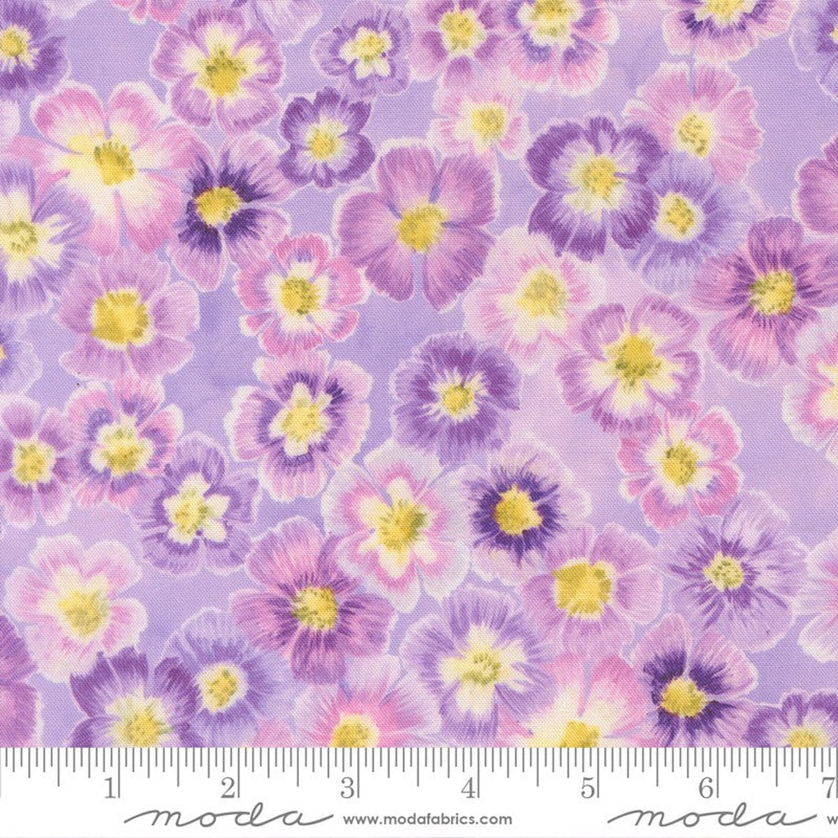 Delphinium - Auricula in Mauve - Janet Clare - Moda