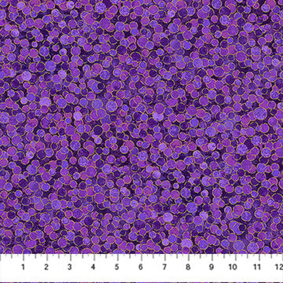 Shimmer - Multi Dot Pansy (27895M-88) Metallic - Northcott - Full Bolt (10m)