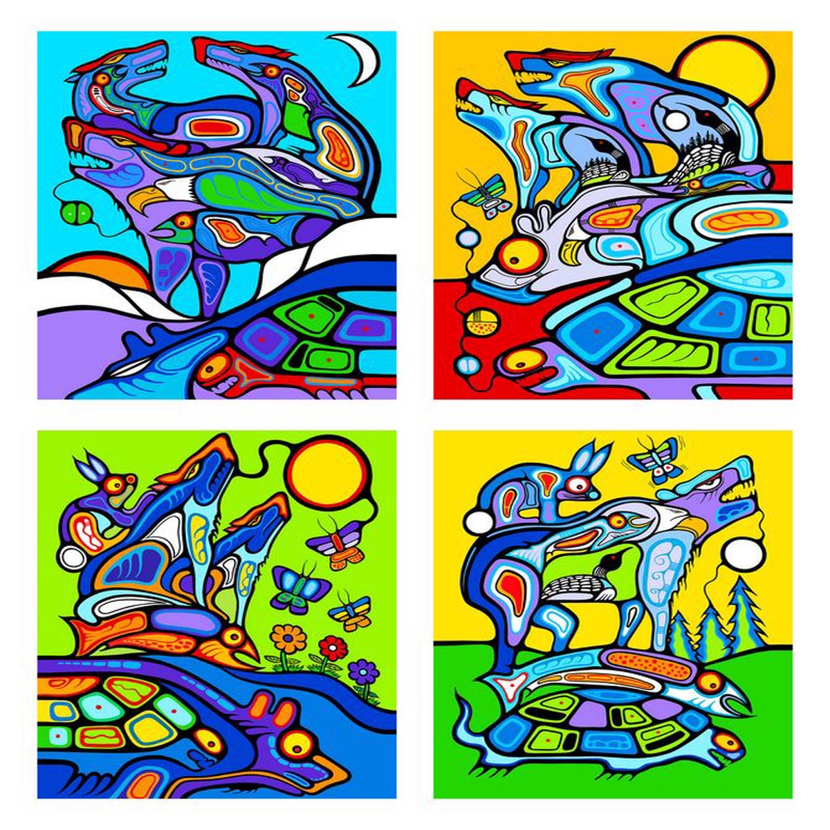 The Four Seasons - Panel in White - Mark Anthony Jacobson - Northcott (Pre-order: Nov 2026)