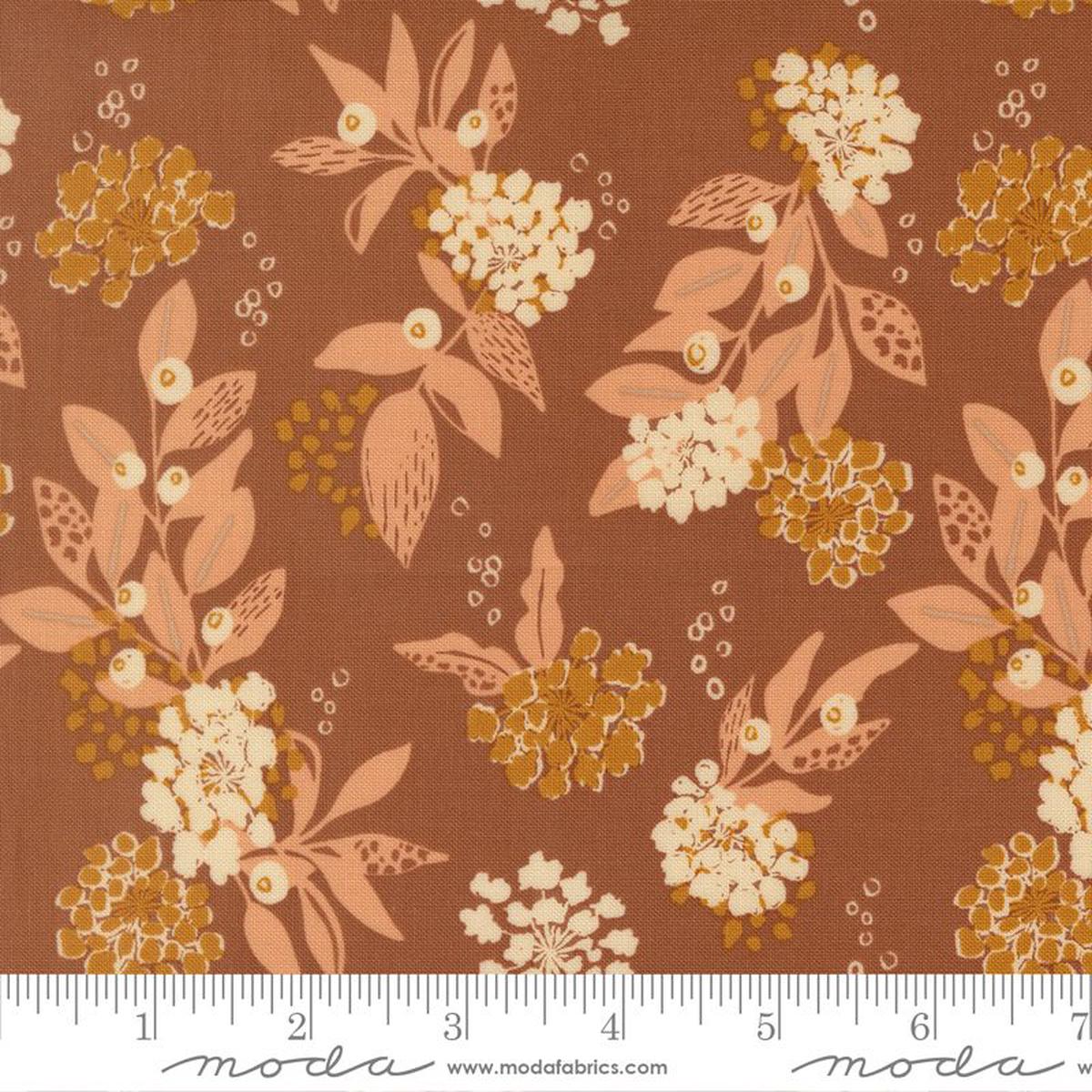 Wellspring - Inflorescence in Dark Clay - Fancy That Design House - Moda (Pre-order: Sept 2026)