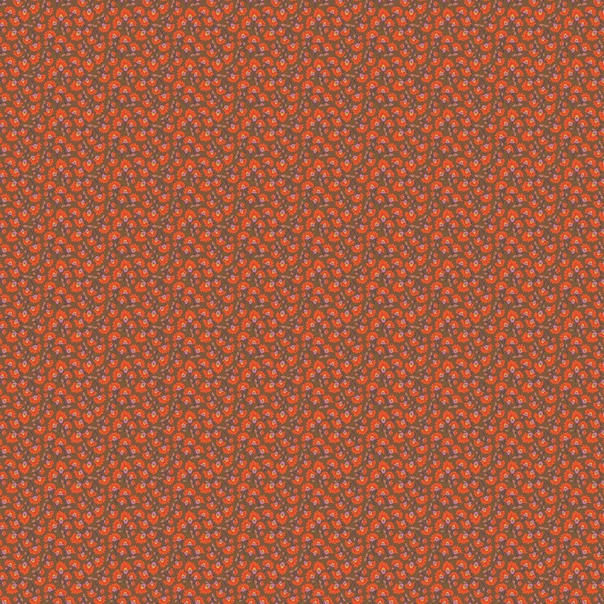 Camouflage - Groundcover in Orange - Kathy Doughty - FIGO (Northcott)