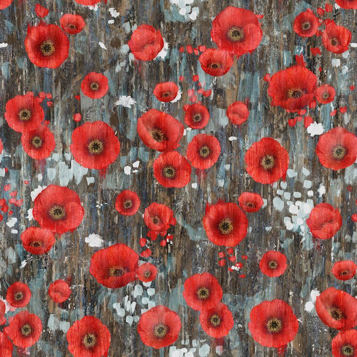 Poppy Meadow - Poppy in Charcoal - Northcott