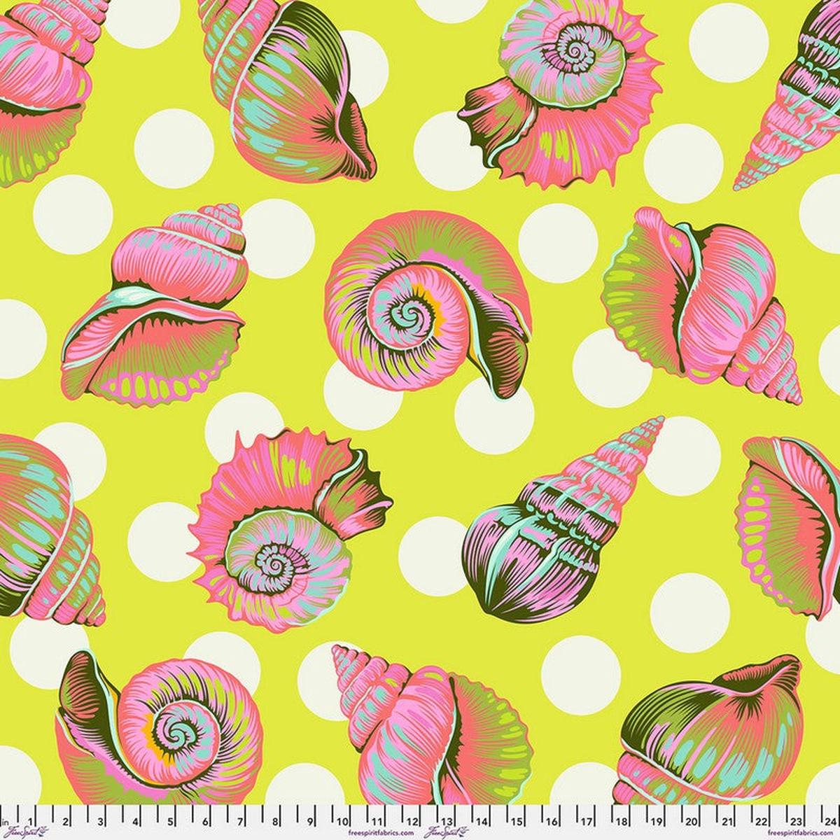 Floral Reef 108" Wideback - Big Shelly in Seagrass - Tula Pink - Free Spirit
