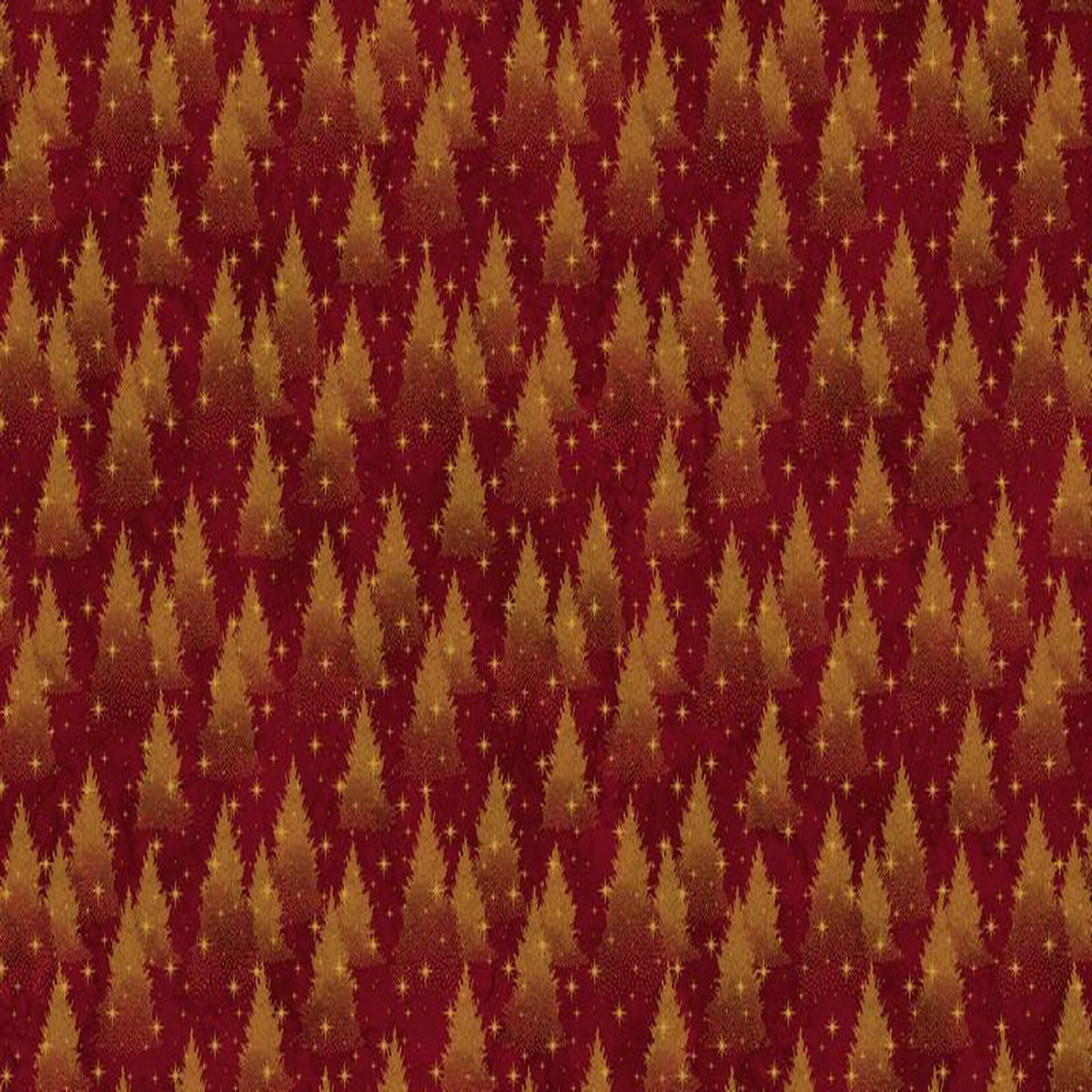 Oh Christmas Tree - Trees in Dark Red METALLIC - Deborah Edwards - Northcott (Pre-order: Sept 2026)