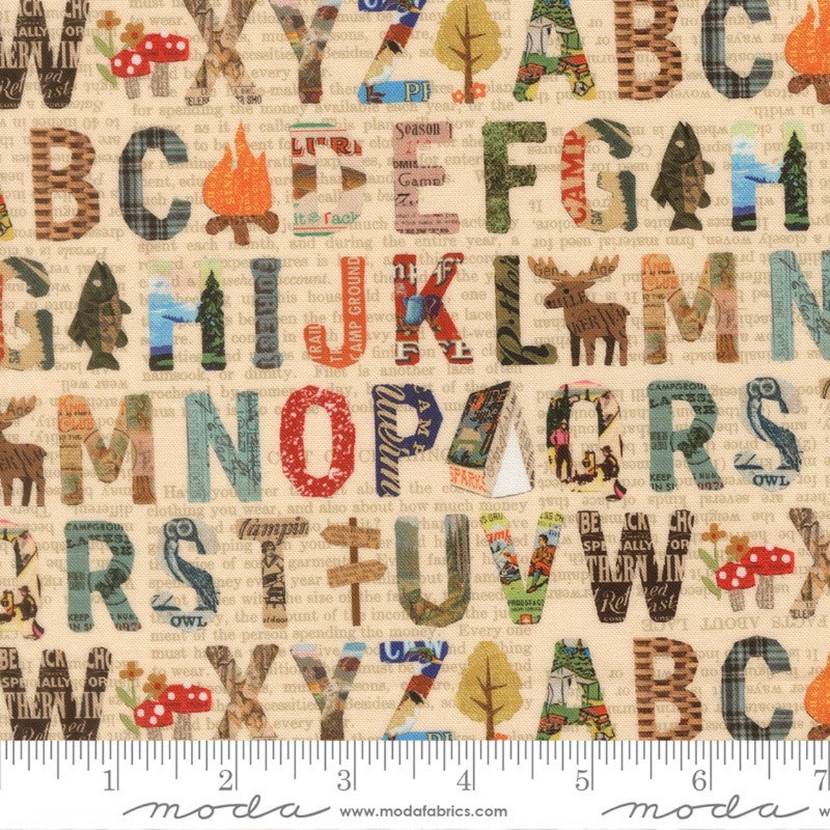 Paper Trails - Alphabet in Cream - Cathe Holden - Moda (Pre-order: Dec 2026)
