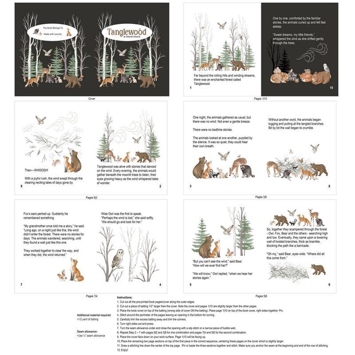 Tanglewood - Book PANEL in White - Deborah Edwards - Northcott (Pre-order: Sept 2026)