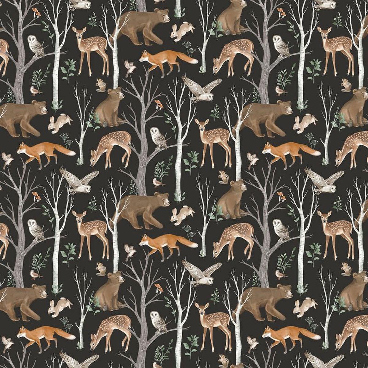 Tanglewood - Scenic in Charcoal - Deborah Edwards - Northcott