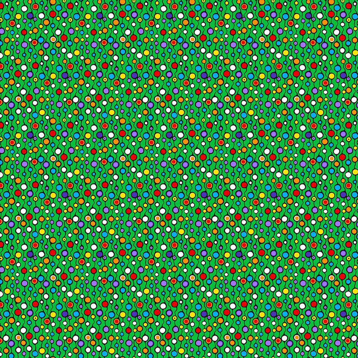 The Four Seasons - Multi Dots in Green - Mark Anthony Jacobson - Northcott
