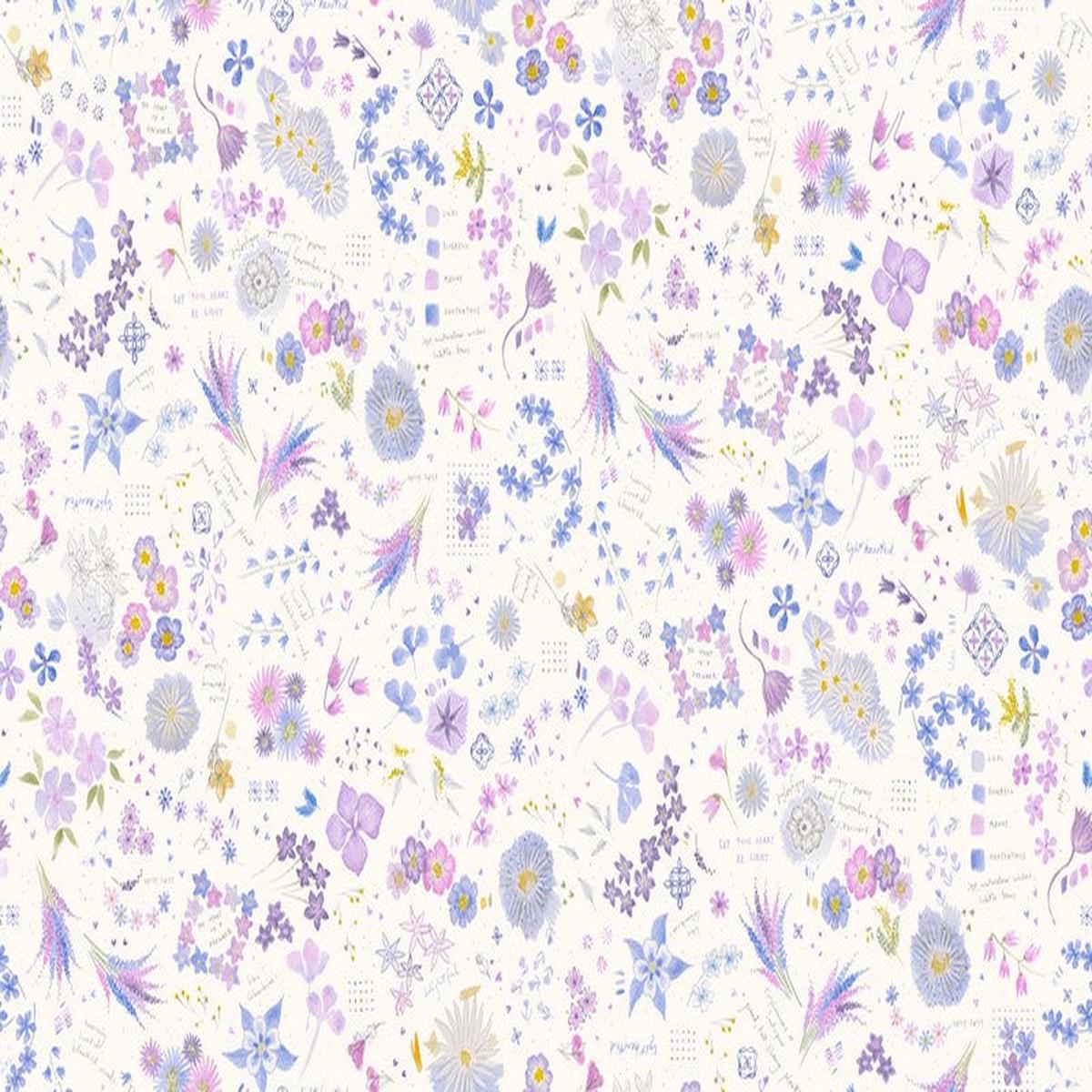 Delphinium - Collage in Snowdrop - Janet Clare - Moda (Pre-order: Apr 2026)