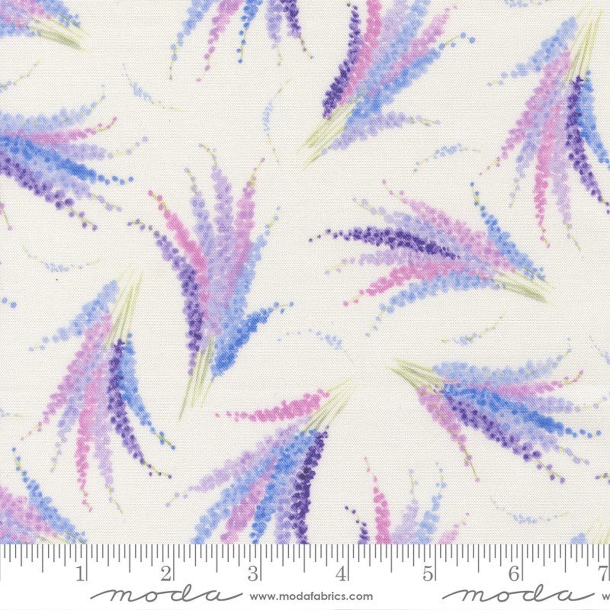 Delphinium - Larkspur in Snowdrop - Janet Clare - Moda