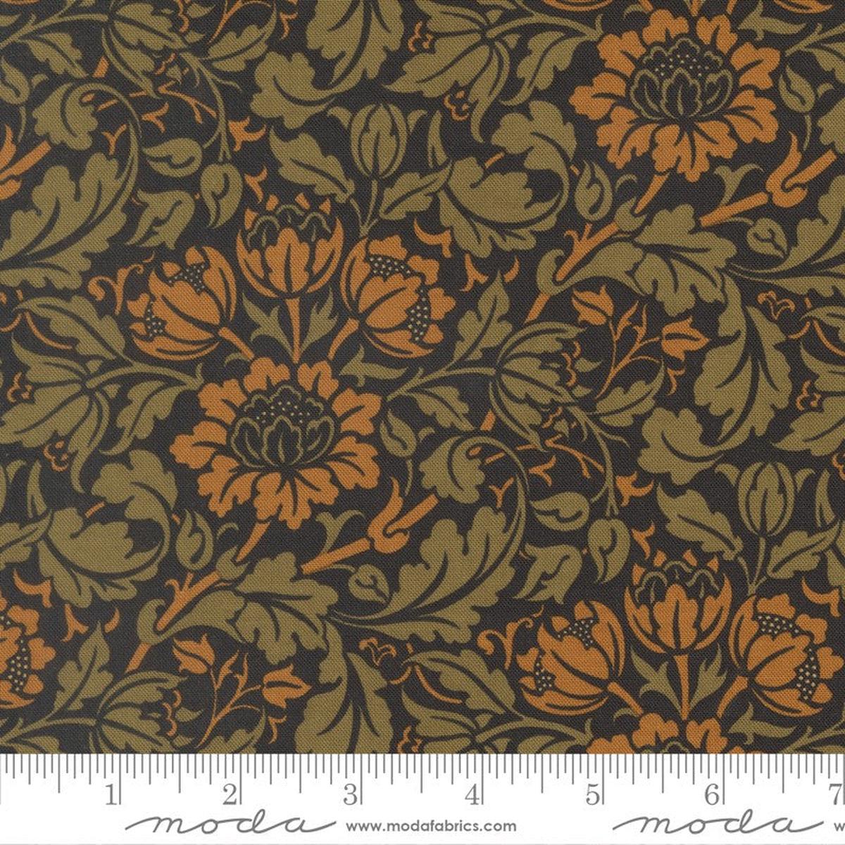 Morris Muse - Flowering Scroll in Ebony - Barbara Brackman - Moda (Pre-order: Jul 2026)