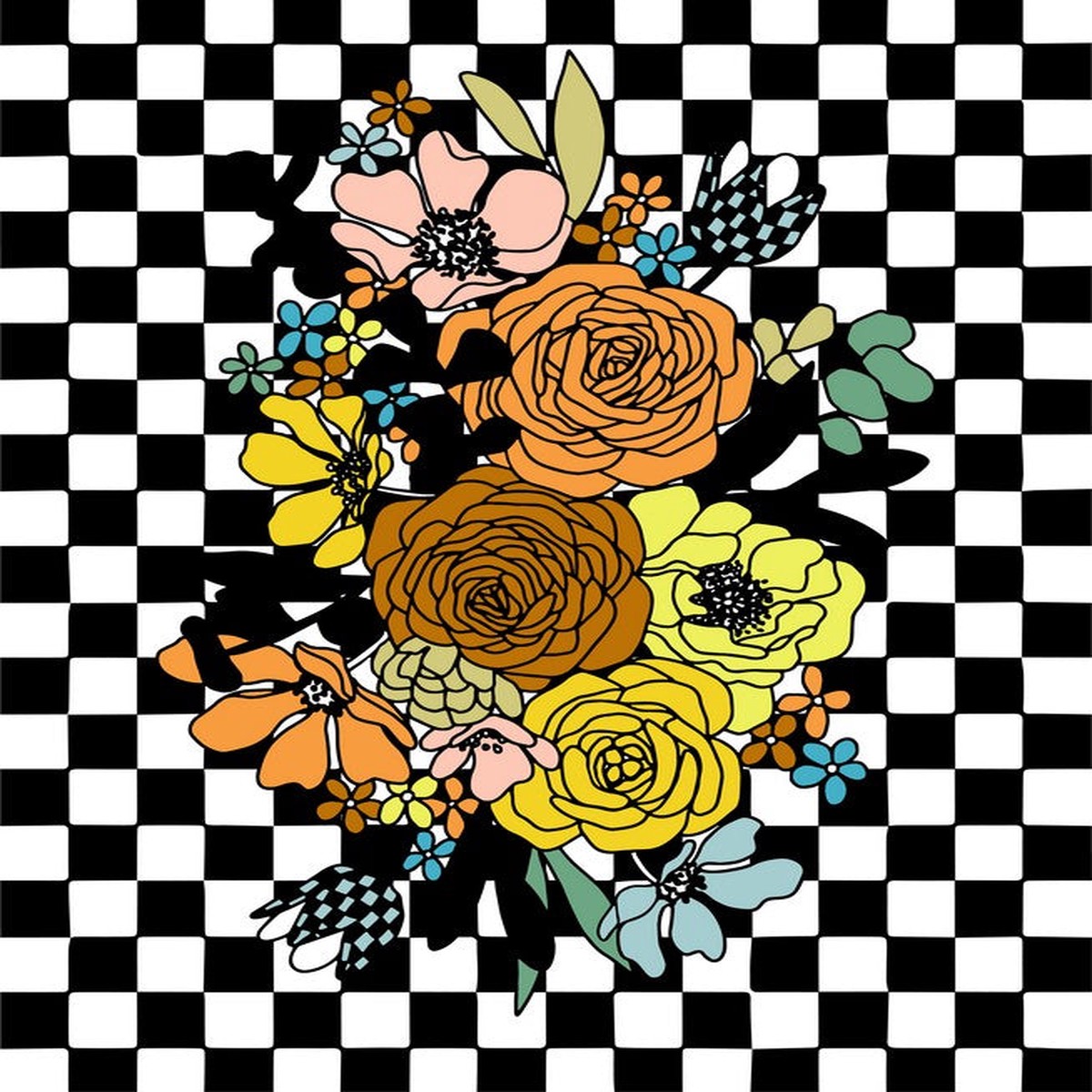 True to Hue - PANEL (36") Chromatic Muse in Black as Night - Alli K Designs - Moda