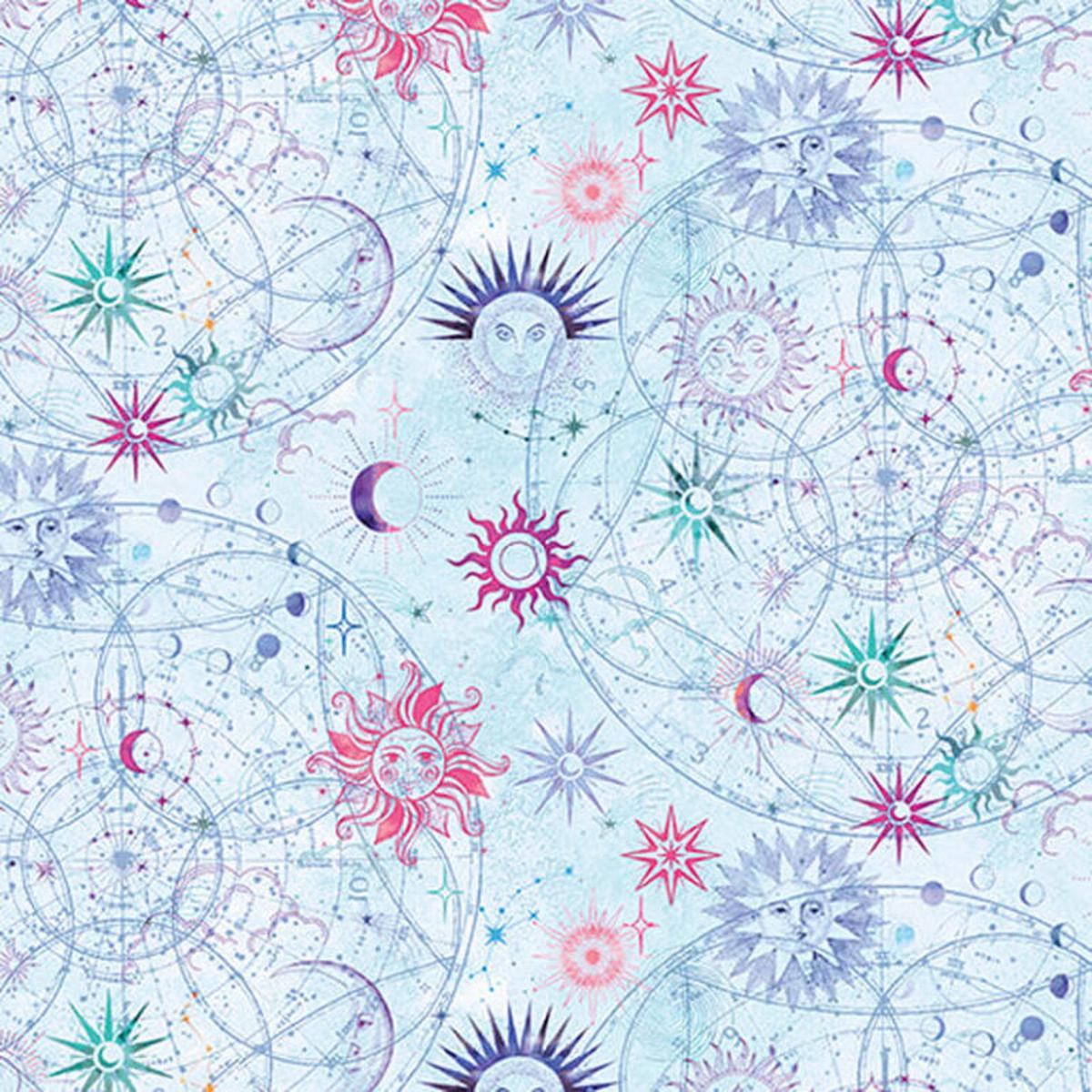 Celestial Skies - Pearl Light Turquoise 16620P-04 - Benartex