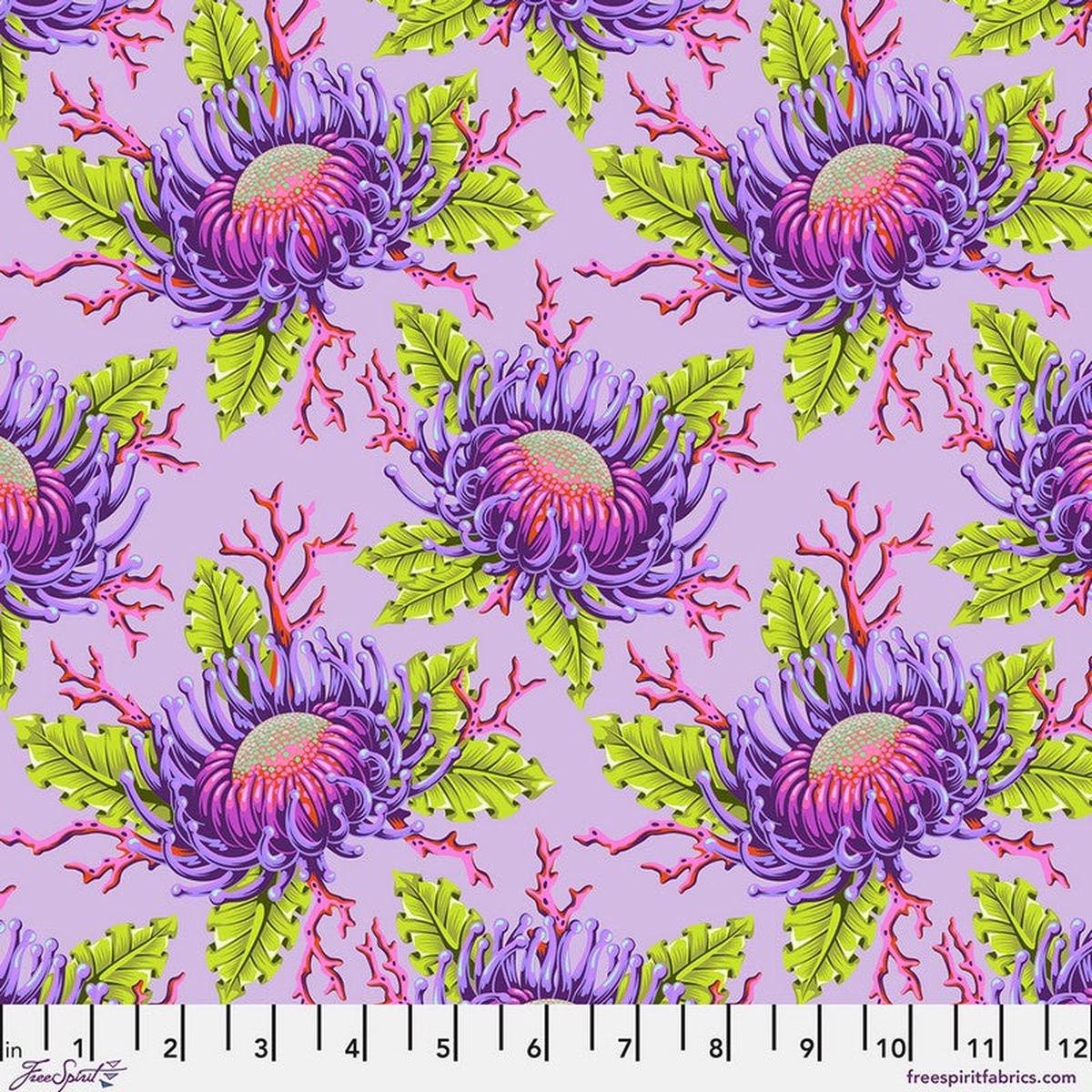 Floral Reef - Friends & Anemones in Ultraviolet - Tula Pink - Free Spirit