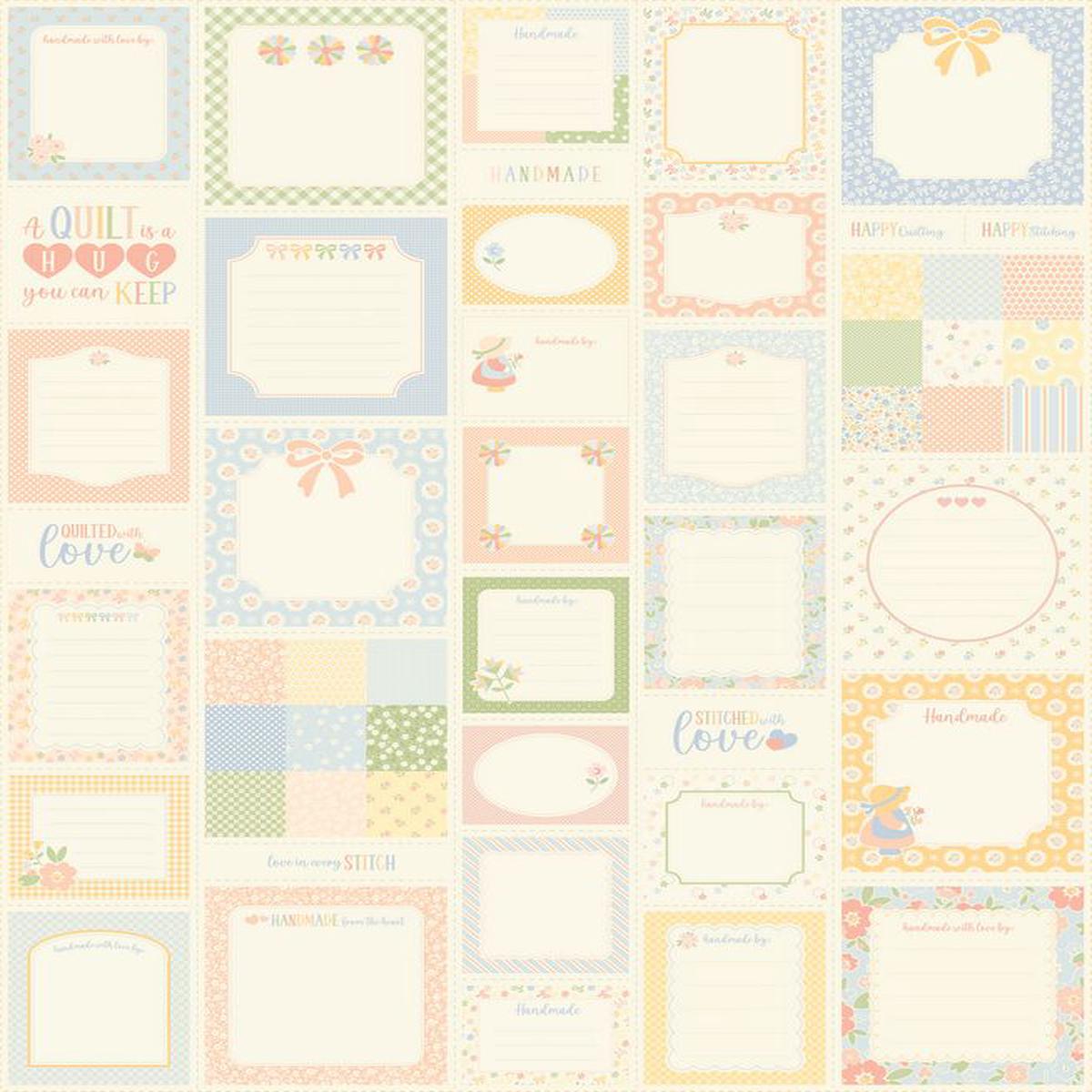 Handmade Sweetness - Labels & Things PANEL in Porcelain - Heather Briggs - Moda (Pre-order: Oct 2026)