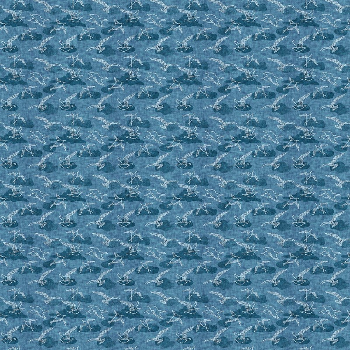 Sea of Wonder - Seagulls in Navy - Esther Fallon Lou - FIGO (Northcott) (Pre-order: Dec 2026)