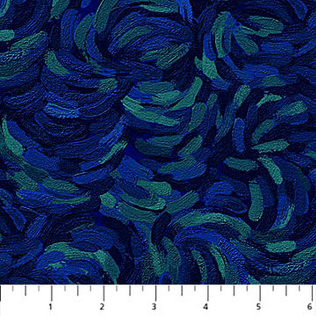 Starry Night - Brushstrokes in Dark Blue - Elena Belokrinitski - Northcott (Pre-order: Oct 2026)
