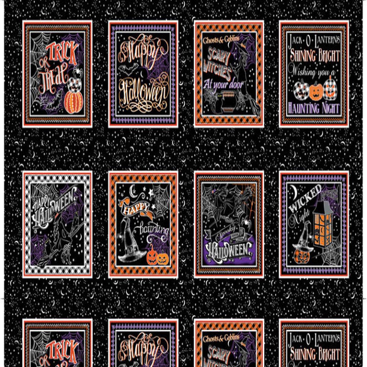 Happy Haunting - Glow in the Dark PANEL 14945G-12 - Benartex