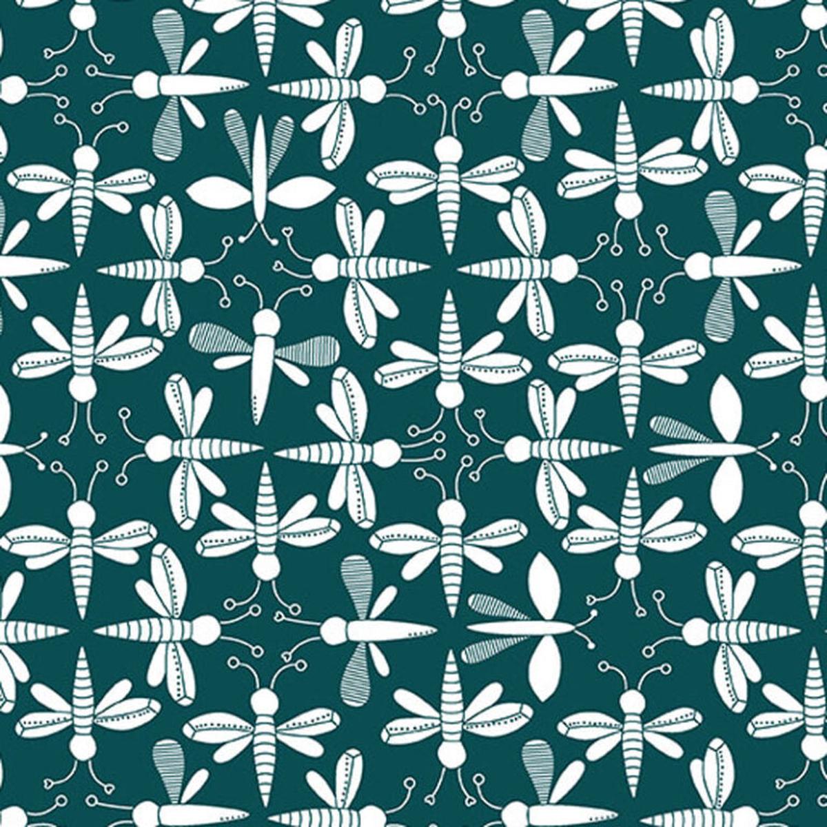 Lucky Bugs - Dark Teal - Benartex 16554-85