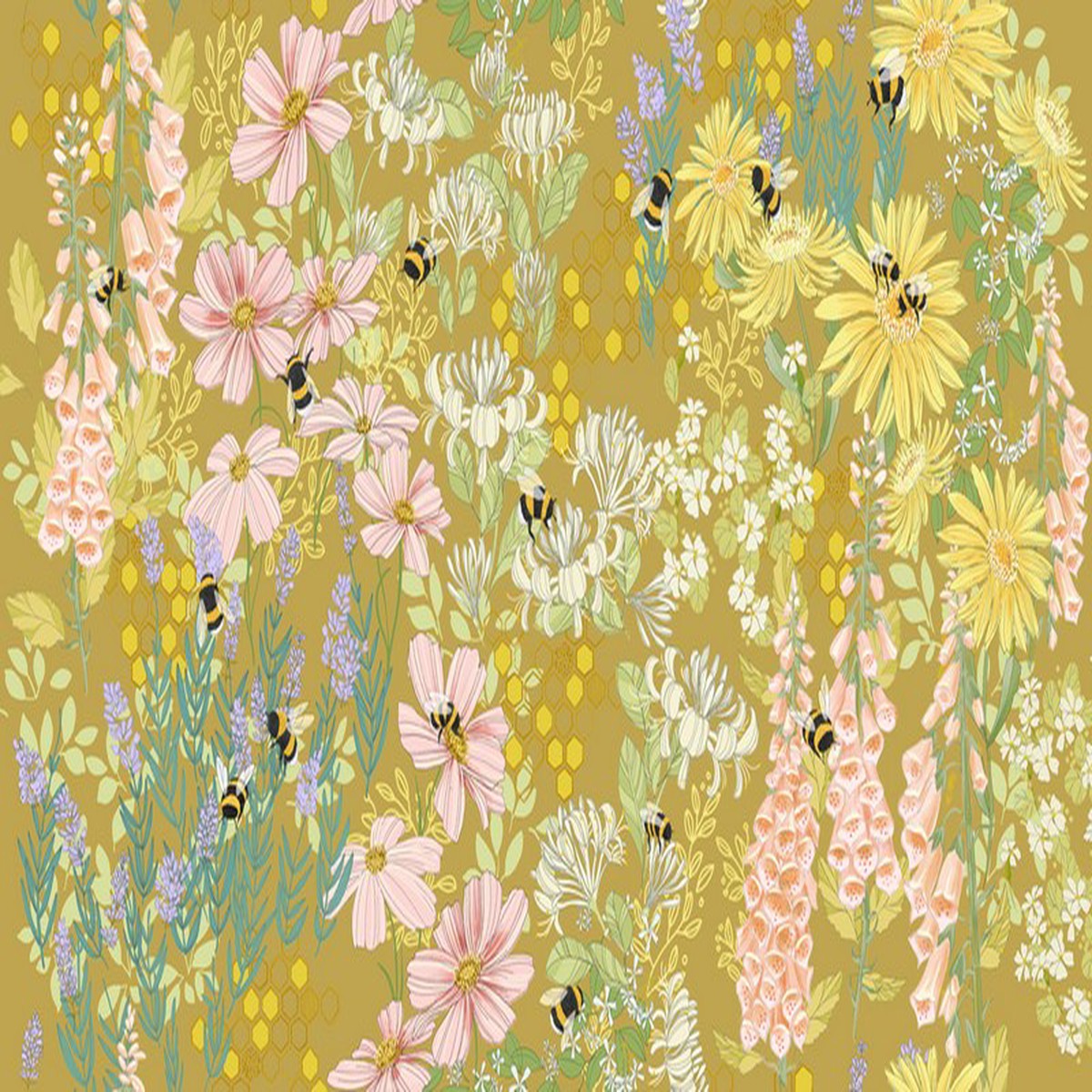 Pollinators - Bee Garden in Golden - Robin Pickens - Moda (Pre-order: Jan 2027)