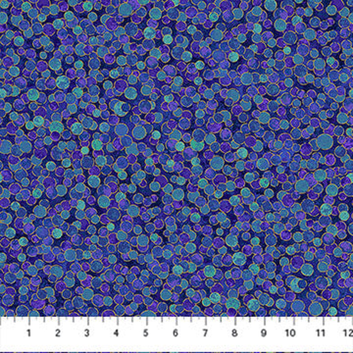 Shimmer - Multi Dot Deep Sea (27895M-44) Metallic - Northcott - Full Bolt (10m)