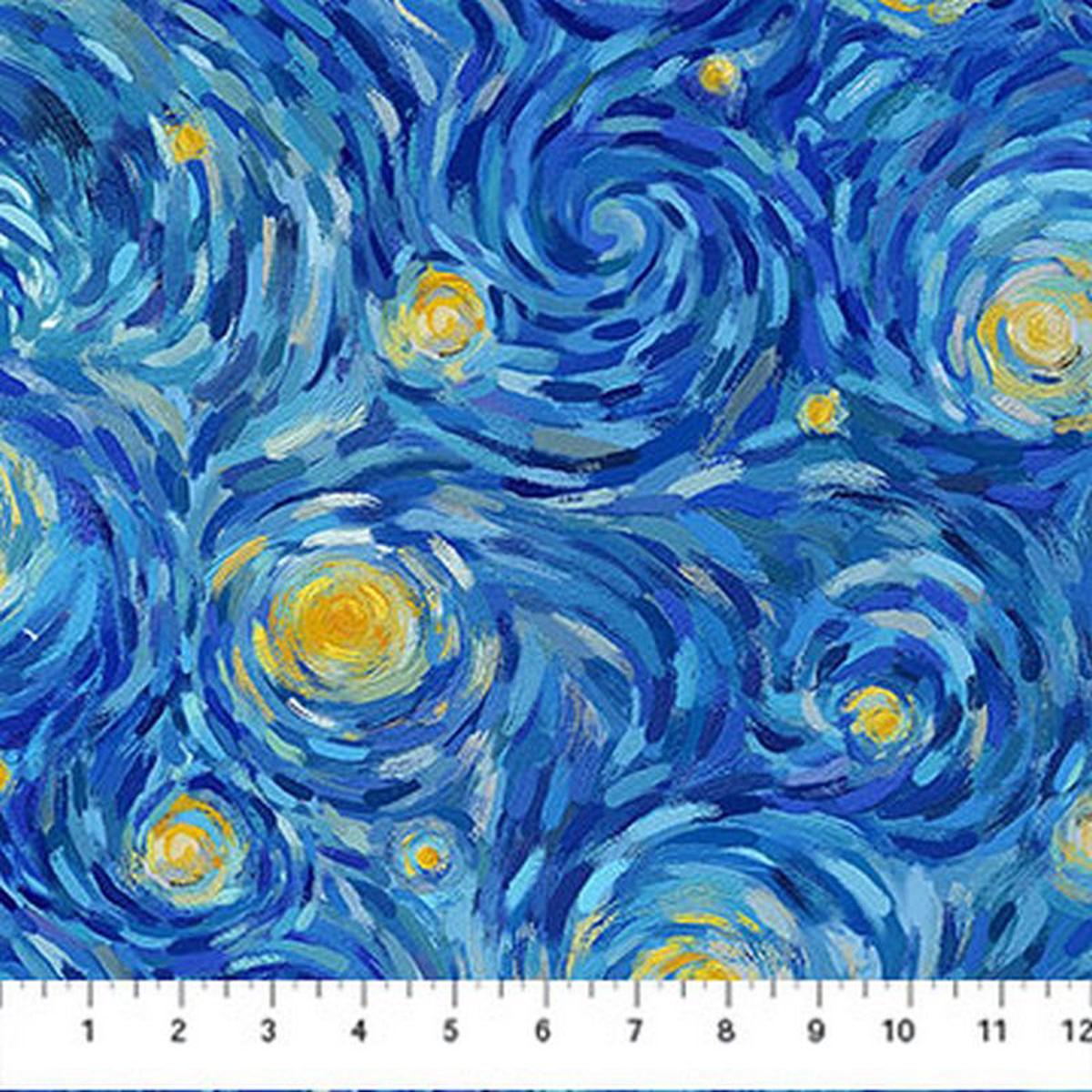 Starry Night - Night Sky in Dark Blue - Elena Belokrinitski - Northcott