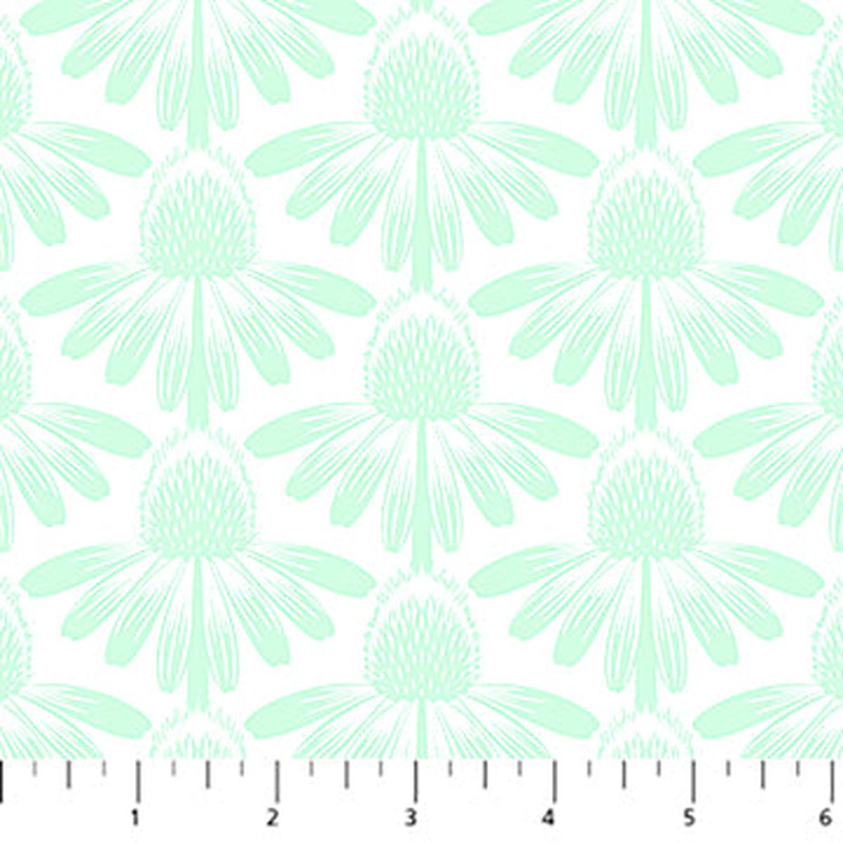 Anna Maria Indelible Soft - Coneflower Mint - Northcott - Full Bolt