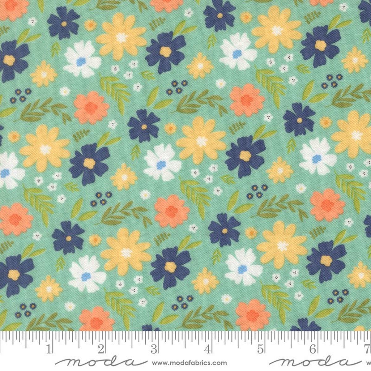 Catching Sunshine - Garden in Aqua - Keri Anguiano - Moda (Pre-order: Feb 2027)