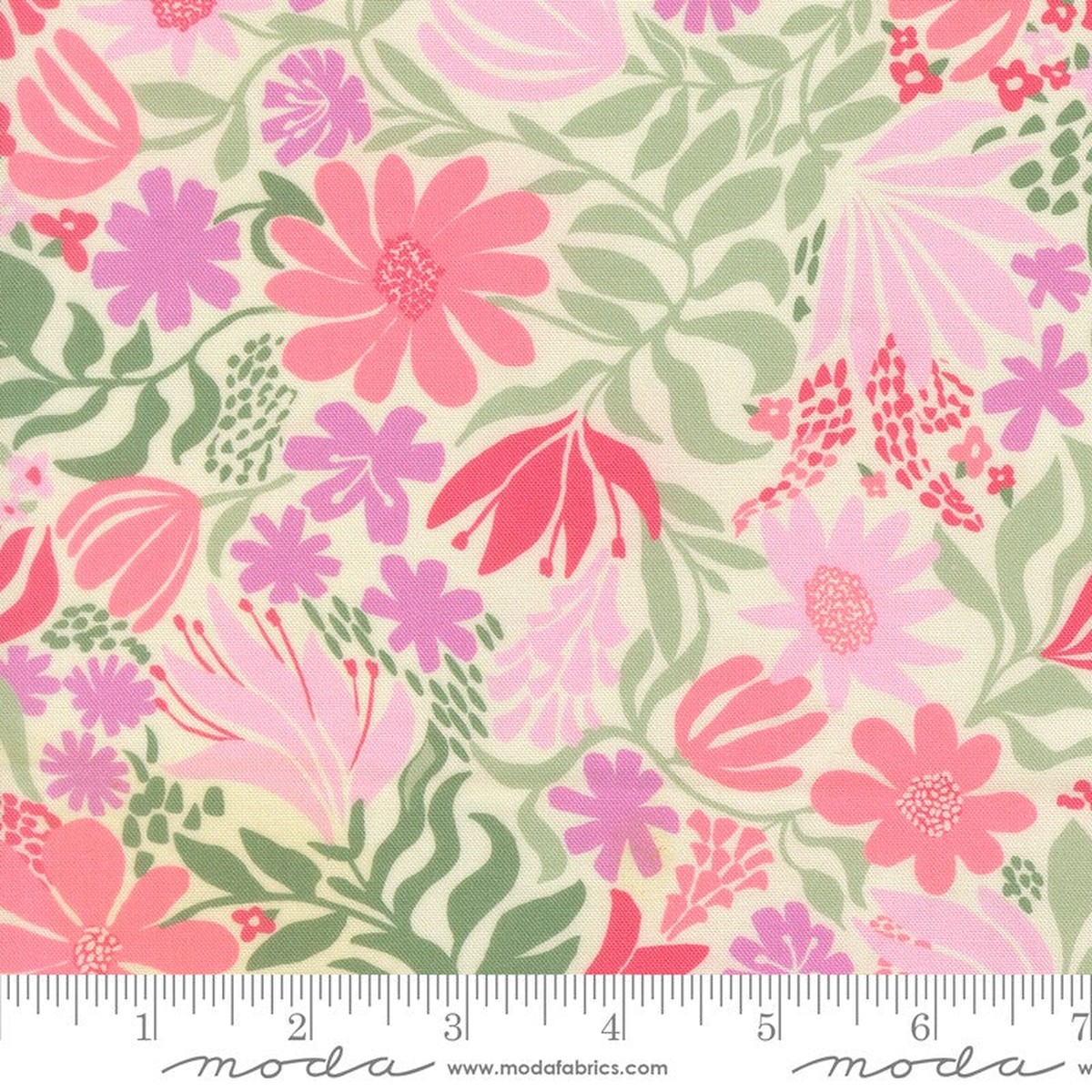 Floriori - Meadow in Flamingo - Kate Spain - Moda (Pre-order: Feb 2027)