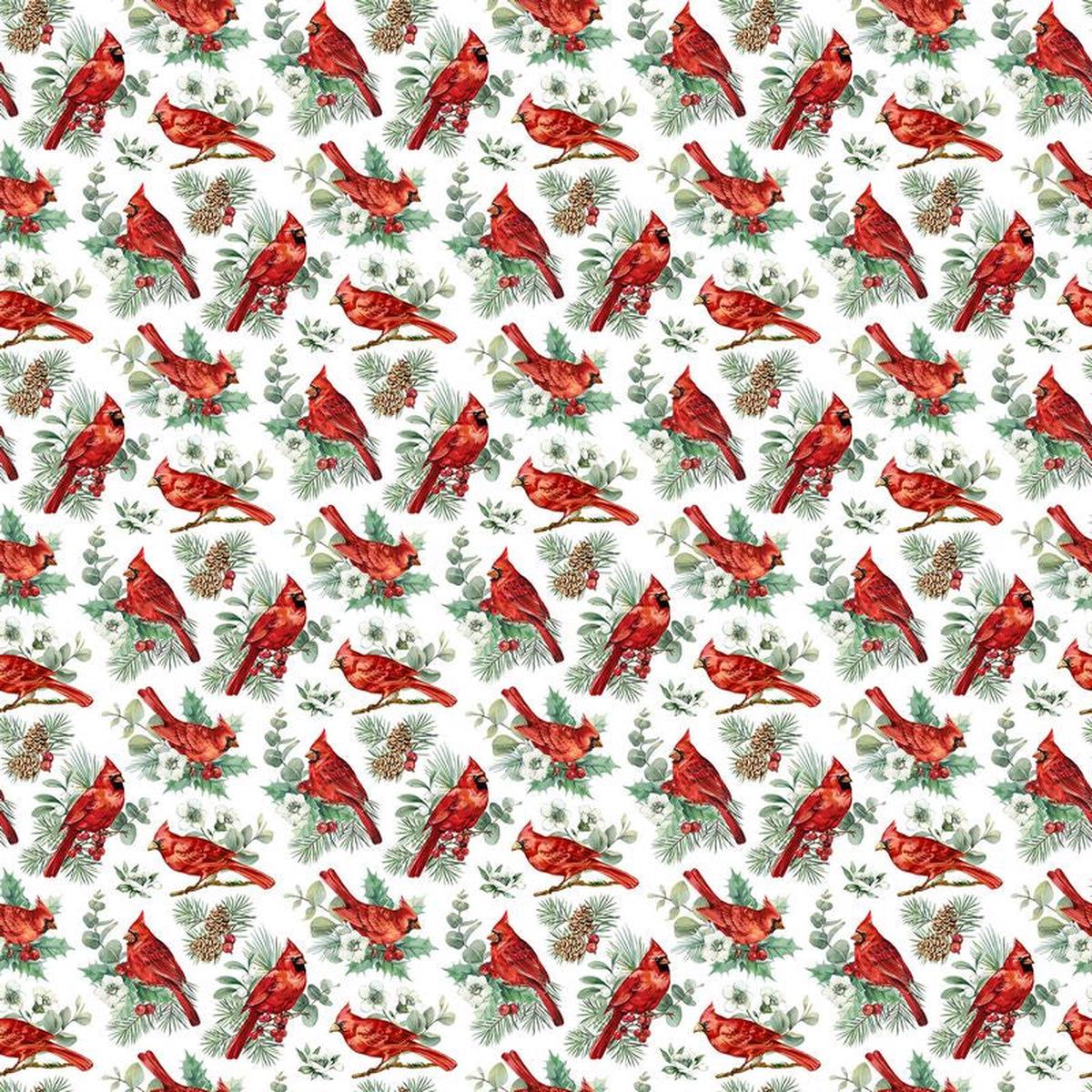 Home For Christmas - Cardinals in White - Deborah Edwards - Northcott (Pre-order: June 2026)