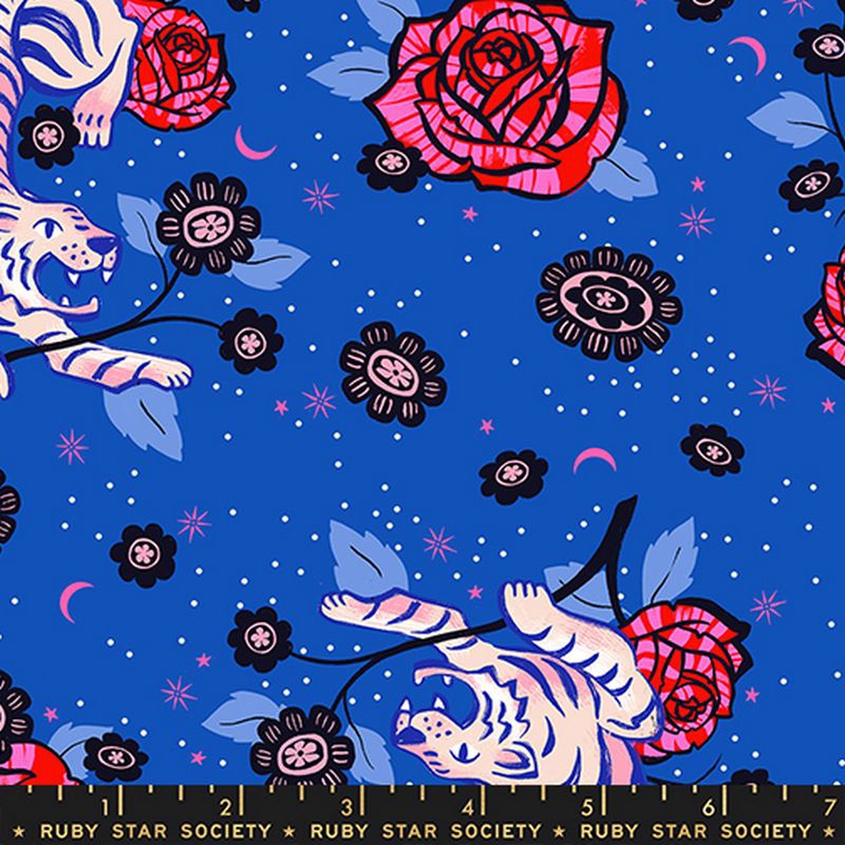 Ink Shop - Tiger Rose in Blue Ribbon - Sarah Watts - Ruby Star Society (Pre-order: Nov 2026)