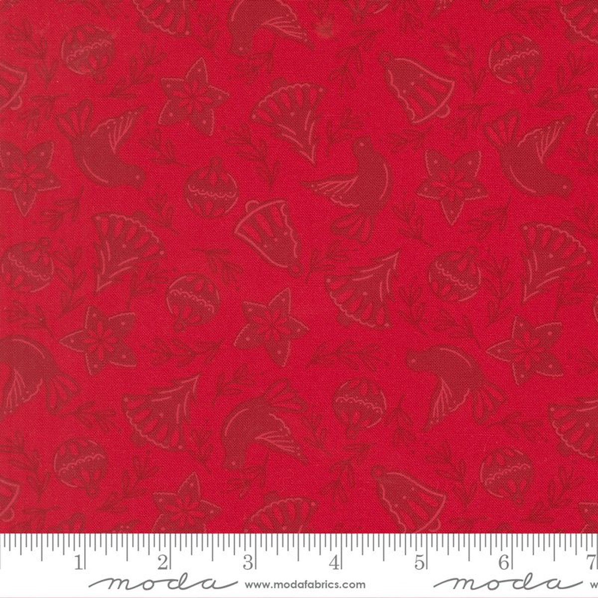 Merrily On High - Cookie Cutter in Christmas Red - Sweetfire Road - Moda (Pre-order: Sept 2026)