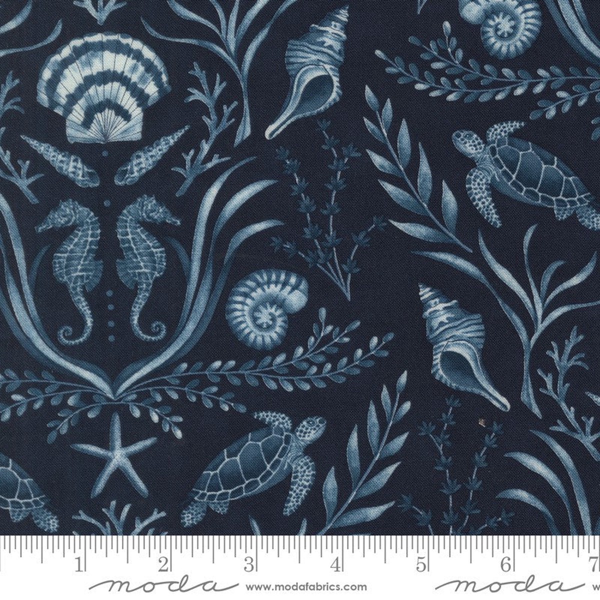 Seaside - Damask in Deep Sea - Deb Strain - Moda (Pre-order: Feb 2027)