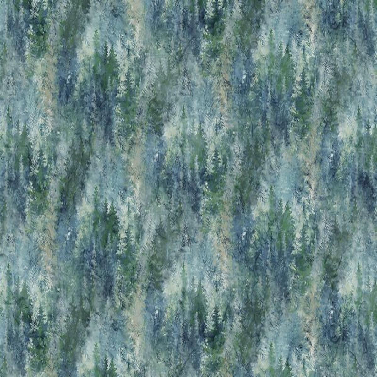 Altitude - Multi Trees in Blue - Deborah Edwards & Melanie Samra - Northcott (Pre-order: Oct 2026)