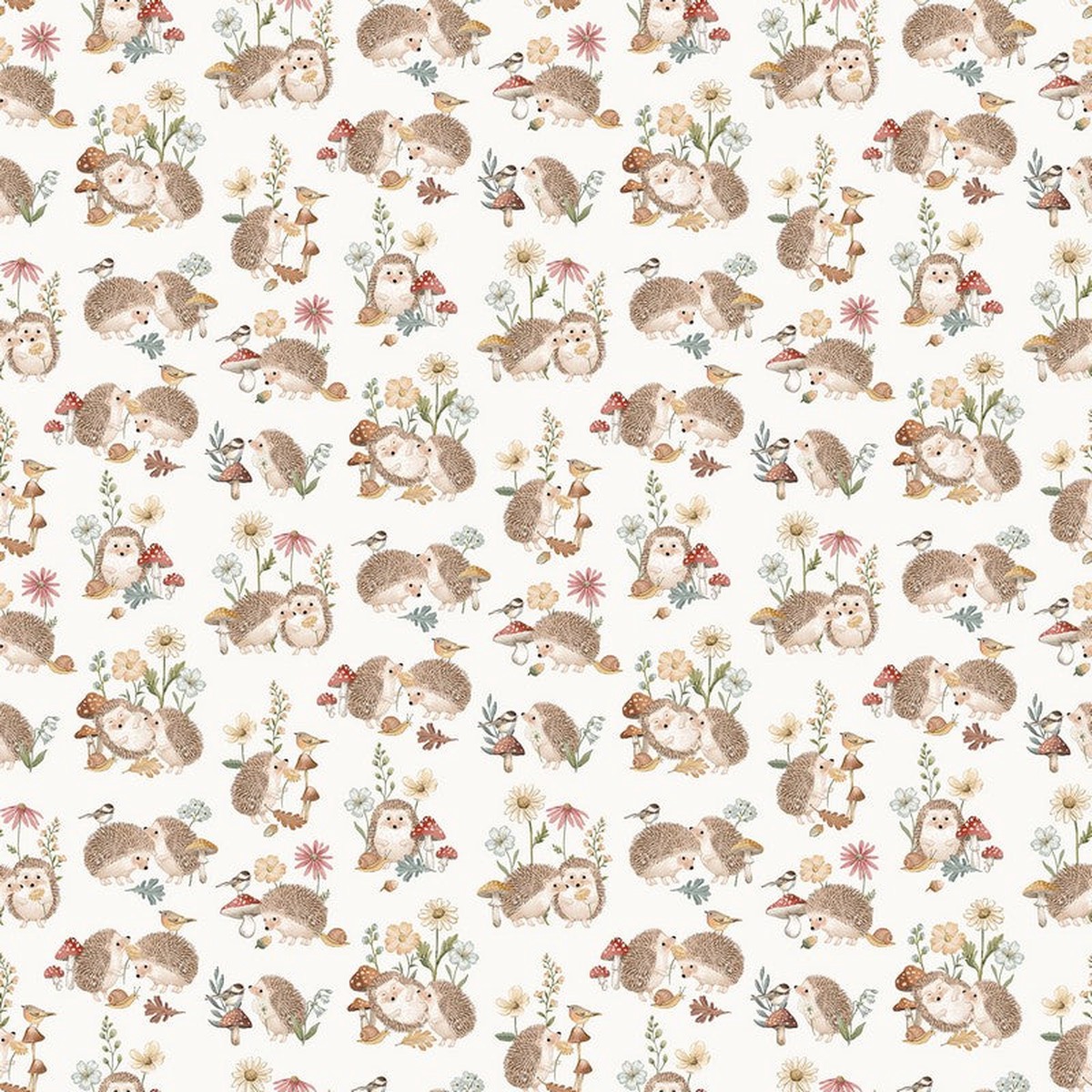 Hedgehog Hollow - Main in Cream - Deborah Edwards - Northcott (Pre-order: Dec 2026)