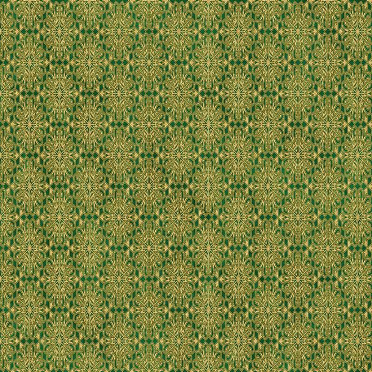Oh Christmas Tree - Medallions in Green METALLIC - Deborah Edwards - Northcott (Pre-order: Sept 2026)