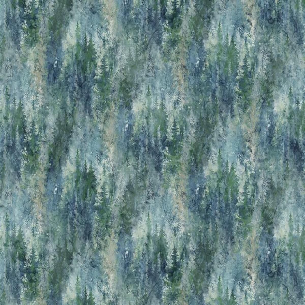 Altitude - Multi Trees in Blue - Deborah Edwards & Melanie Samra - Northcott (Pre-order: Oct 2026)