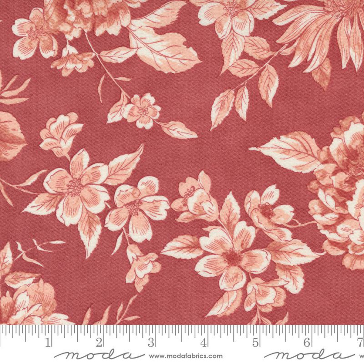 Sandalwood - Camellia in Rosewood - 3 Sisters - Moda