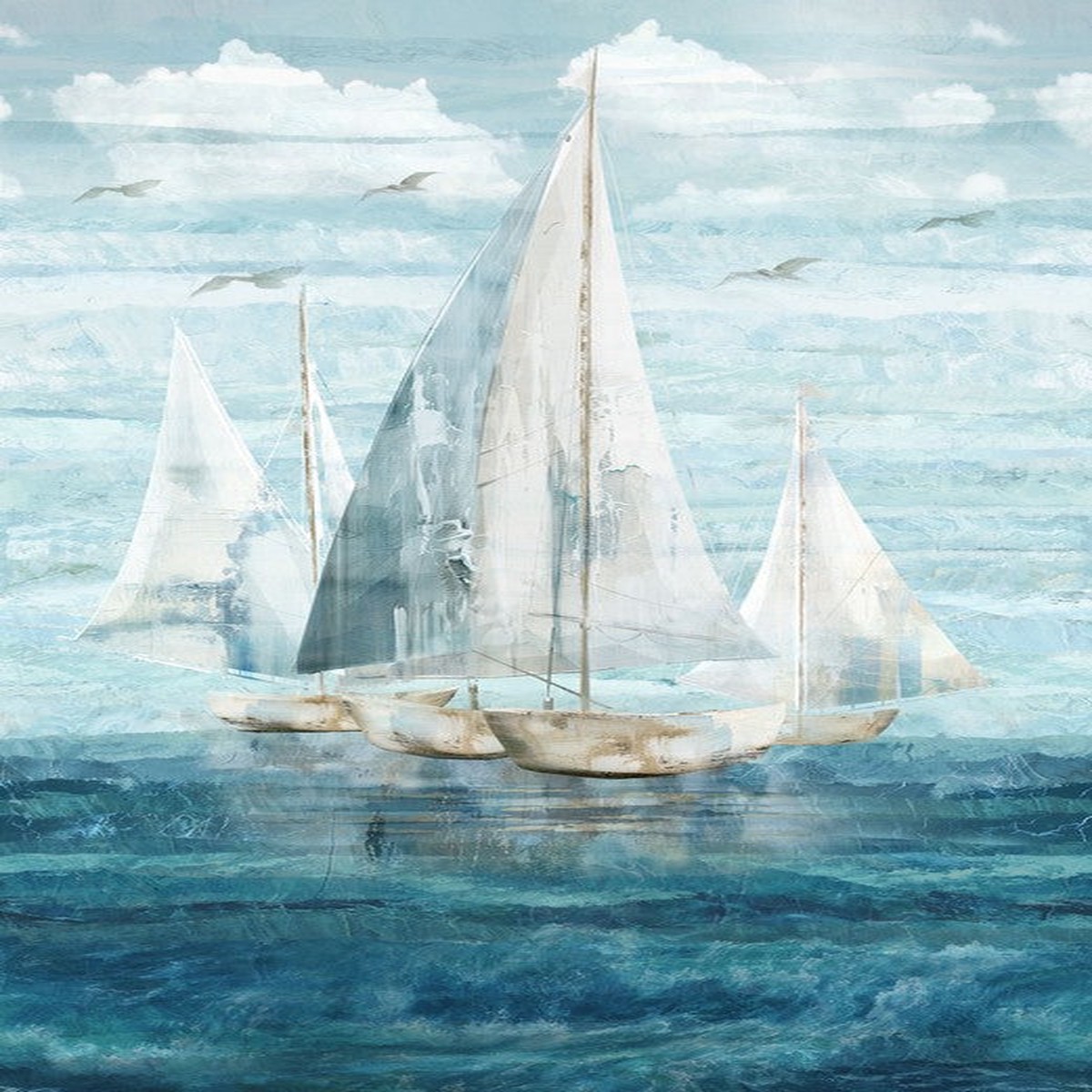 Smooth Sailing - Panel in Dark Blue Multi - Deborah Edwards - Northcott