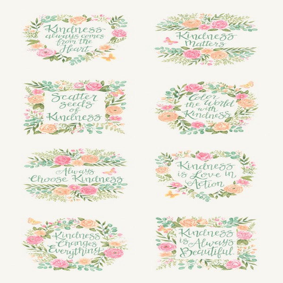 Kindness - Panel in Dogwood - Deb Strain - Moda