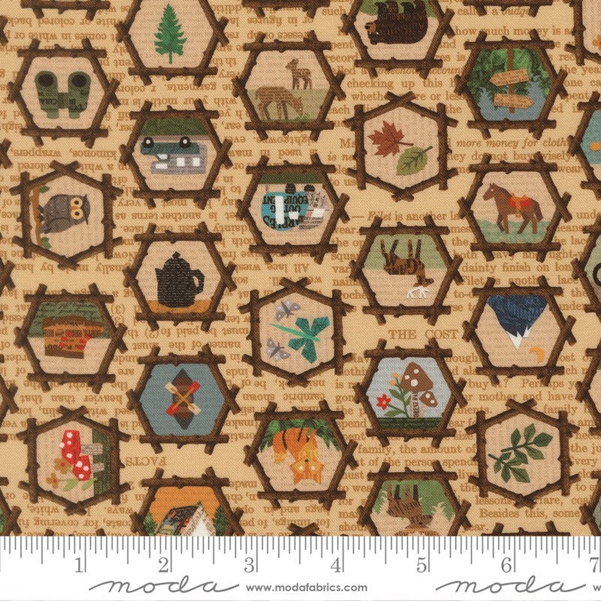 Paper Trails - Wood Frames in Parchment - Cathe Holden - Moda (Pre-order: Dec 2026)
